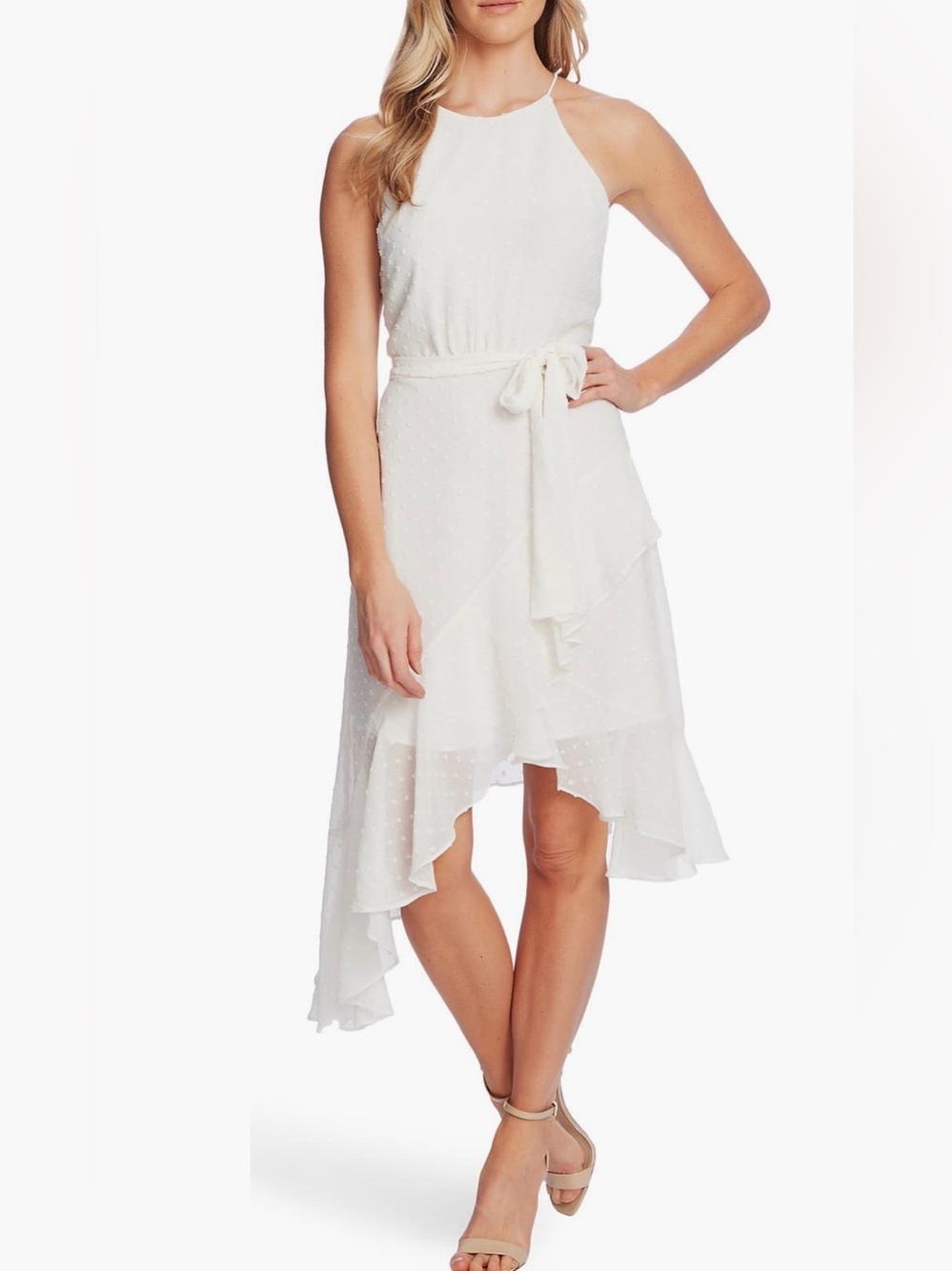 CeCe Clip Dot High Low Sundress